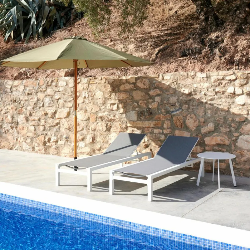 Chaises Longues^CASA SYDNEY Chaise Longue Set De 2 Blanc