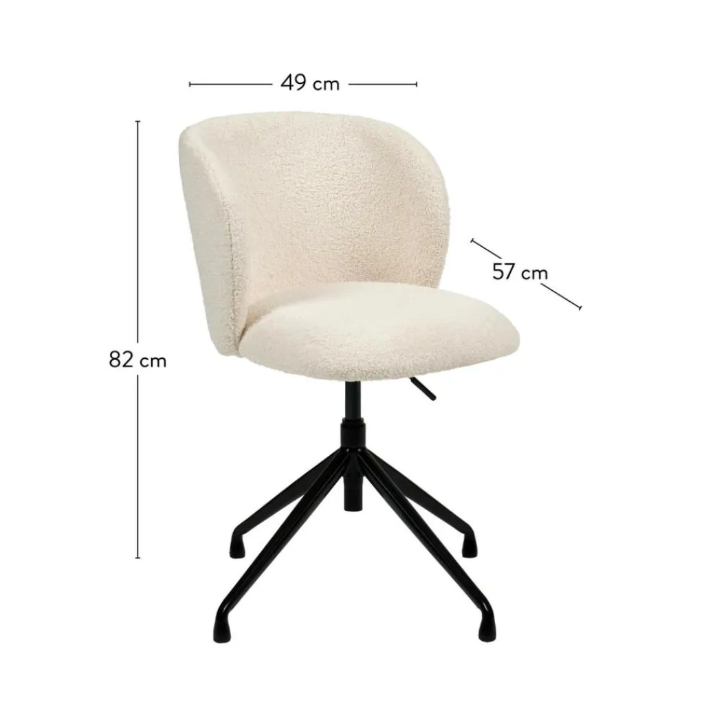 Chaises De Bureau^CASA TATE Chaise De Bureau Blanc