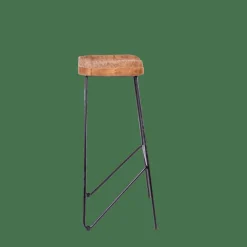 Tabourets De Bar^CASA TEAK Tabouret De Bar Noir, Naturel