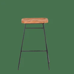 Tabourets De Bar^CASA TEAK Tabouret De Bar Noir, Naturel