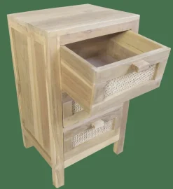 Commodes^CASA TECK Armoire à 3 Tiroirs Naturel