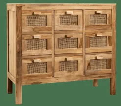 Commodes^CASA TECK Meuble De Pharmacie Naturel