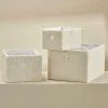 Boîtes De Rangement^CASA TEDDY Panier Pliable Blanc Cassé