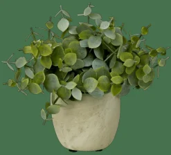 Plantes Artificielles^CASA TERRA Pot Avec Plante Blanc, Vert