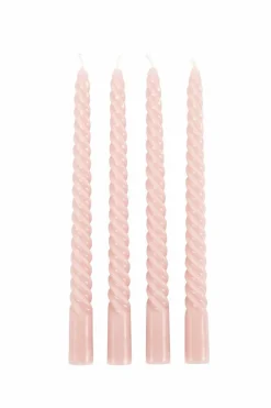Bougies^CASA TWIST Bougies Torsadées Set De 4 Rouge