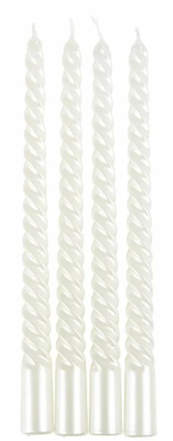 Bougies^CASA TWIST Bougies Torsadées Set De 4 Rouge