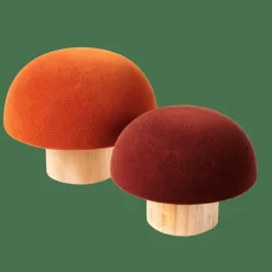 Automne^CASA VELVET Champignon Naturel, Bordeaux, Multicolore