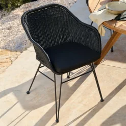 Chaises De Salle À Manger|Chaises De Jardin^CASA VIENNA Chaise Coque Salle à Manger Noir