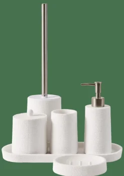 Accessoires Lavabo^CASA WHITE ELEGANCE Boîte à Coton Avec Couvercle Blanc