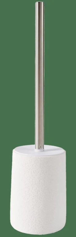Accessoires Wc^CASA WHITE ELEGANCE Brosse WC Avec Support Blanc, Argent