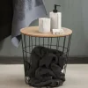 Paniers En Fil|Tables D'Appoint^CASA WIRE Table D'appoint Noir, Naturel