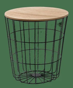 Paniers En Fil|Tables D'Appoint^CASA WIRE Table D'appoint Noir, Naturel